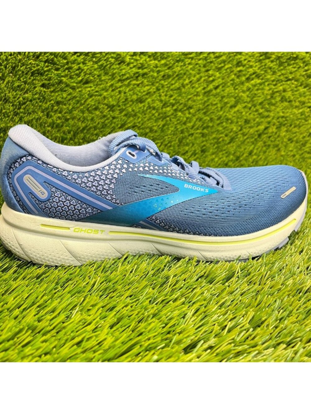 Brooks Ghost 14 Womens Size 9 Blue White Athletic Running Walking Shoes Sneakers